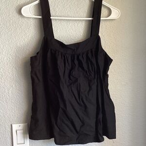 Time and Tru Black Square-Neck Camisole Tank